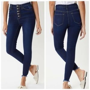 KanCan button fly high rise jeans